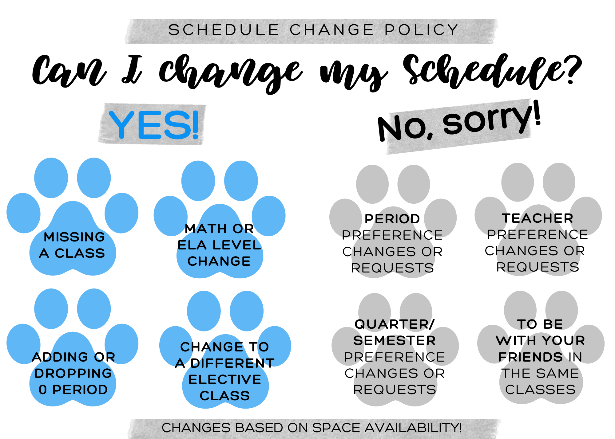 Schedule Change Policy